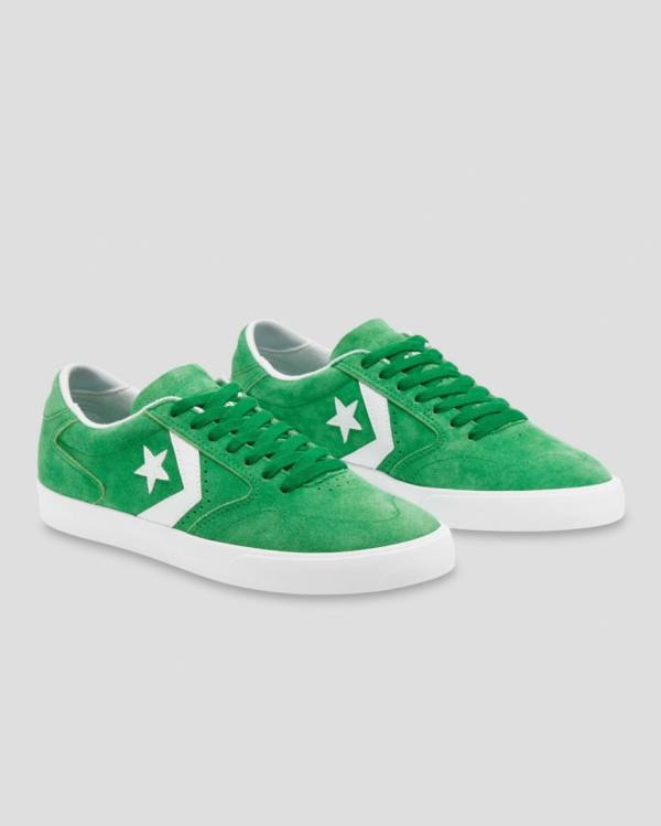 Zapatillas Bajas Converse Checkpoint Pro Pigskin Gamuza Verde | CV-389JAF