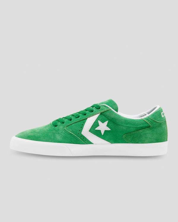 Zapatillas Bajas Converse Checkpoint Pro Pigskin Gamuza Verde | CV-389JAF