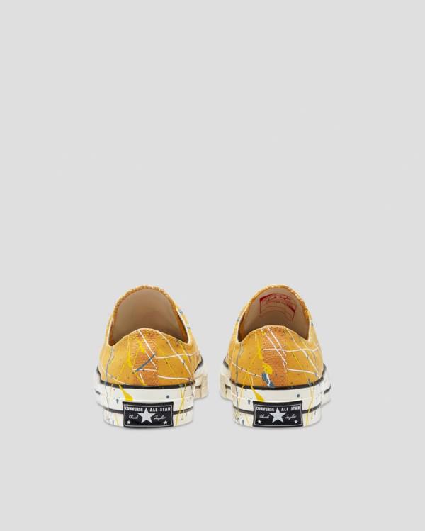 Zapatillas Bajas Converse Chuck 70 Archive Print Paint Splatter Amarillo | CV-594GDR