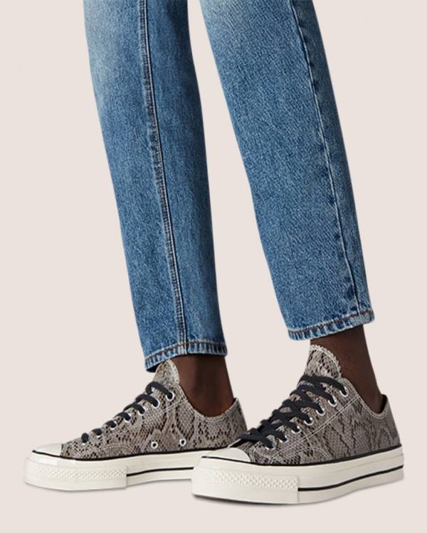 Zapatillas Bajas Converse Chuck 70 Reptile Gamuza Gris | CV-260UHV