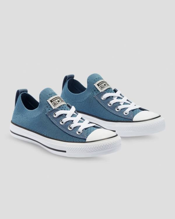 Zapatillas Bajas Converse Chuck Taylor All Star Shoreline Knit Glitter Azules | CV-082TOP