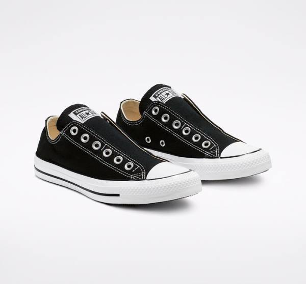 Zapatillas Bajas Converse Chuck Taylor All Star Slip Negras Blancas | CV-126OGA