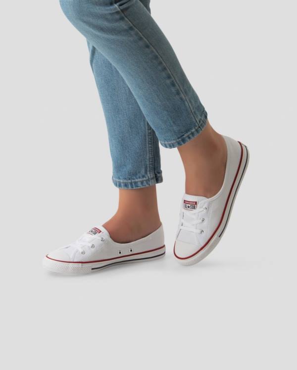 Zapatillas Bajas Converse Chuck Taylor All Star Dainty Ballet Encaje Slip Blancas | CV-204QYS