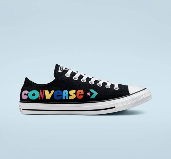 Zapatillas Bajas Converse Chuck Taylor All Star Happy Faces Negras | CV-675XLS