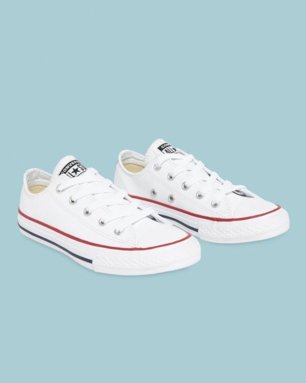 Zapatillas Bajas Converse Chuck Taylor All Star Cuero Blancas | CV-723DLI