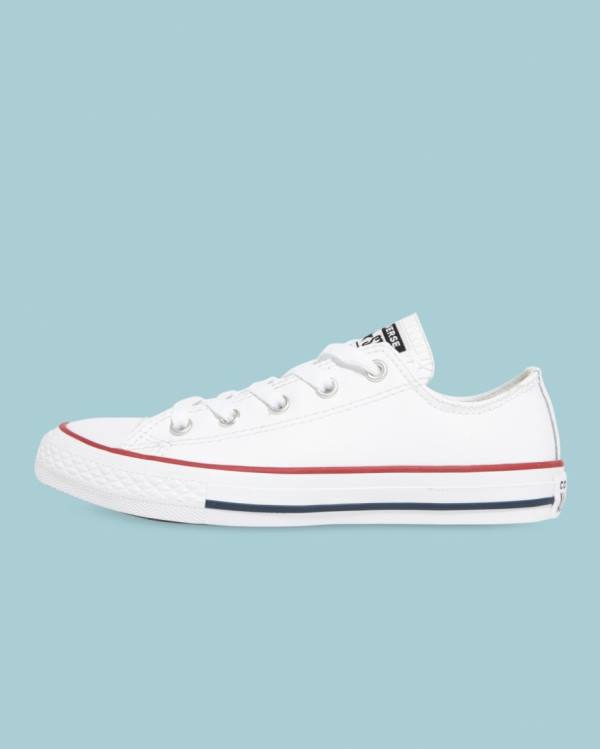 Zapatillas Bajas Converse Chuck Taylor All Star Cuero Blancas | CV-723DLI