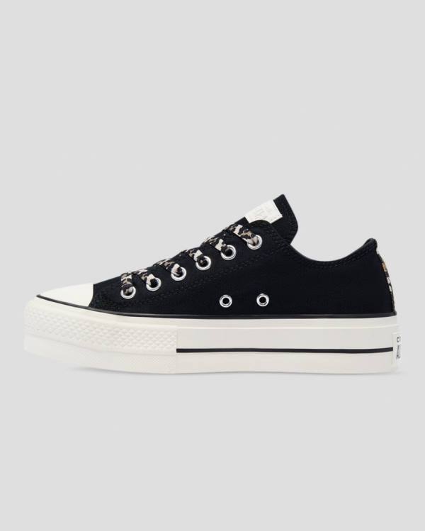 Zapatillas Bajas Converse Chuck Taylor Lift Archive Print Plataforma Negras | CV-945HFK