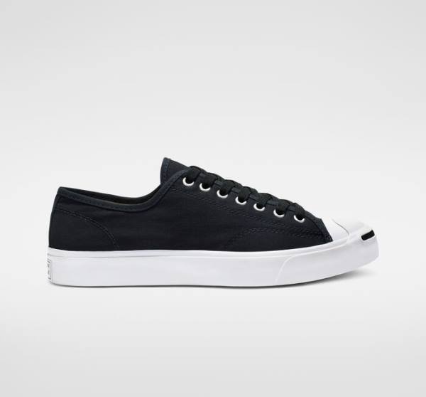 Zapatillas Bajas Converse Jack Purcell Lona Negras Blancas | CV-287IHK