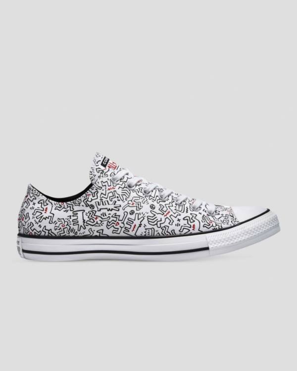 Zapatillas Bajas Converse Keith Haring Chuck Taylor All Star Blancas Negras Rojas | CV-853HBL