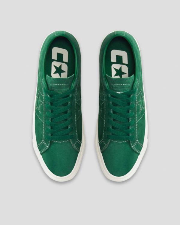 Zapatillas Bajas Converse One Star Pro Pigskin Gamuza Verde | CV-932MFX