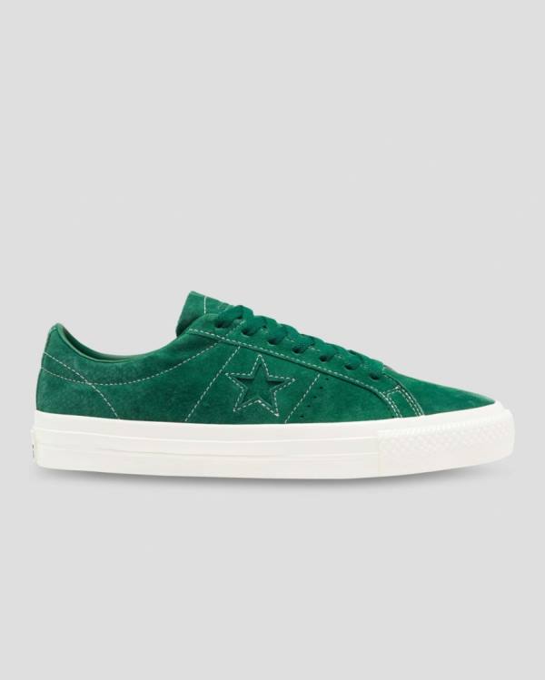 Zapatillas Bajas Converse One Star Pro Pigskin Gamuza Verde | CV-932MFX