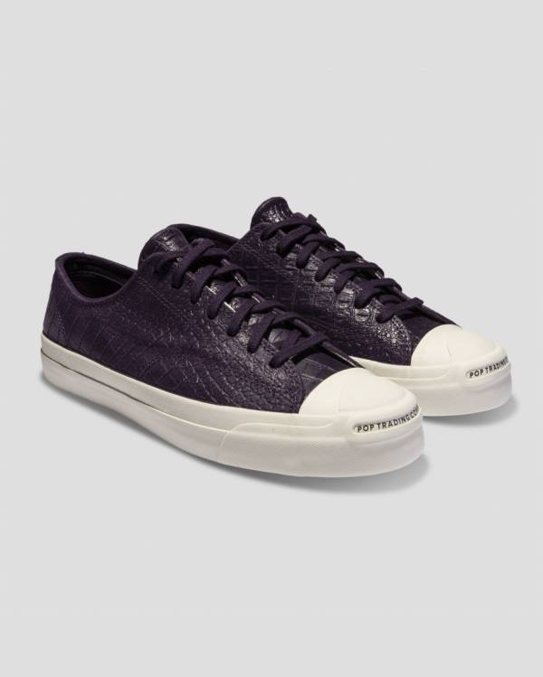 Zapatillas Bajas Converse Pop Trading Co Jack Purcell Pro Moradas Negras | CV-213ZJP