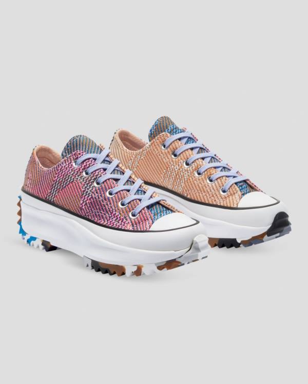 Zapatillas Bajas Converse Run Star Hike Knit Print Naranjas Rosas | CV-267EKP