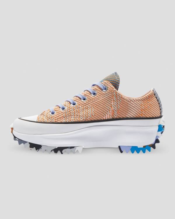 Zapatillas Bajas Converse Run Star Hike Knit Print Naranjas Rosas | CV-267EKP