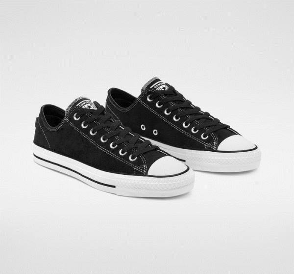 Zapatillas Skate Converse CONS Chuck Taylor All Star Pro Gamuza Negras Blancas | CV-630CFL