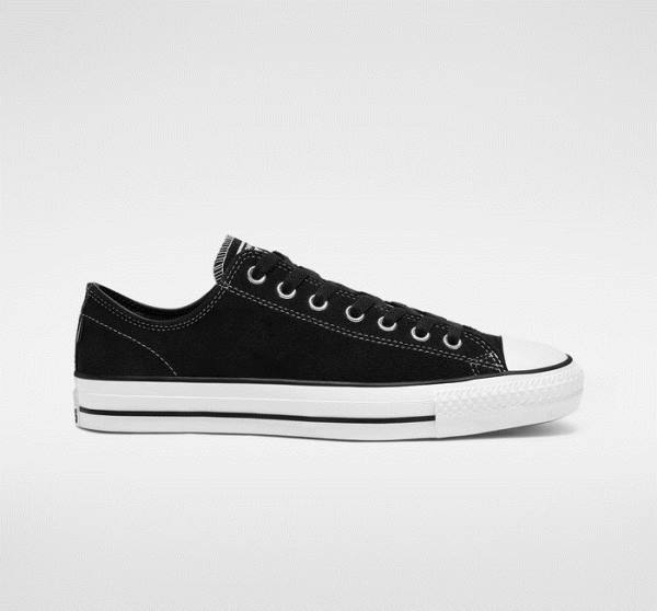 Zapatillas Skate Converse CONS Chuck Taylor All Star Pro Gamuza Negras Blancas | CV-630CFL